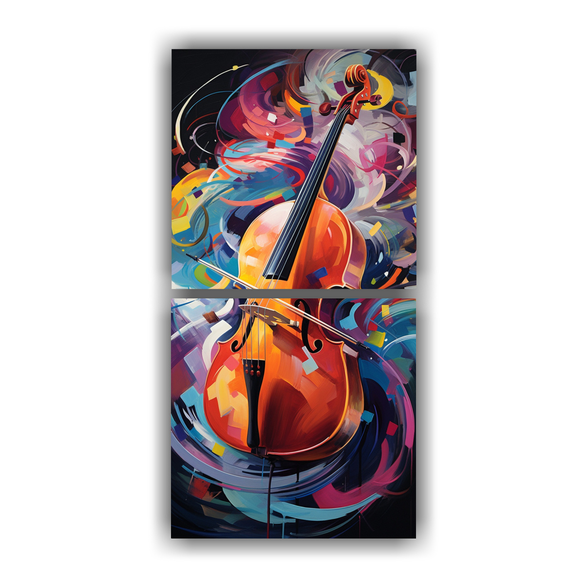 ARTE ABSTRACTO VERTICAL INSPIRADO EN EXPOSICIÓN 40X80 CM - 1