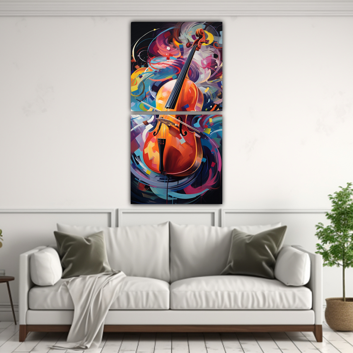 ARTE ABSTRACTO VERTICAL INSPIRADO EN EXPOSICIÓN 40X80 CM - 2