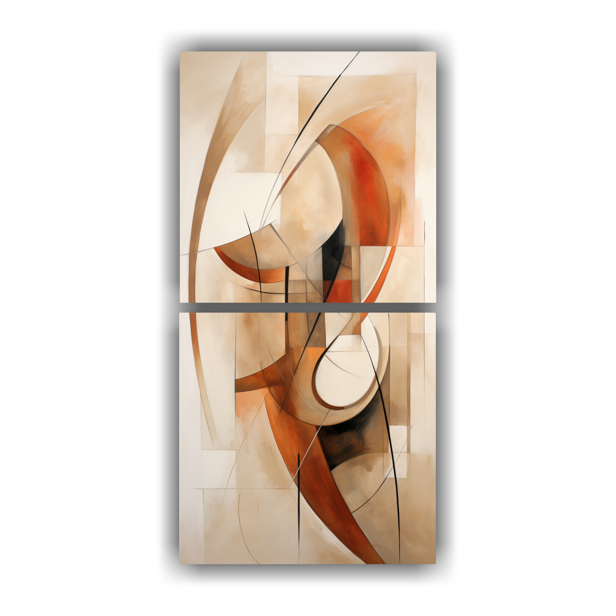 LIENZOS ABSTRACTO COMBINACIÓN ABSTRACTO BEIGE 60X120 CM - 1