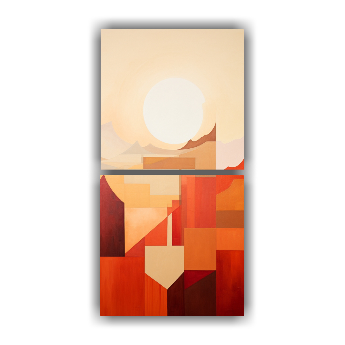 DOS COMPOSICIONES INSPIRADAS EN LA ABSTRACCIÓN 20X40 CM - 1