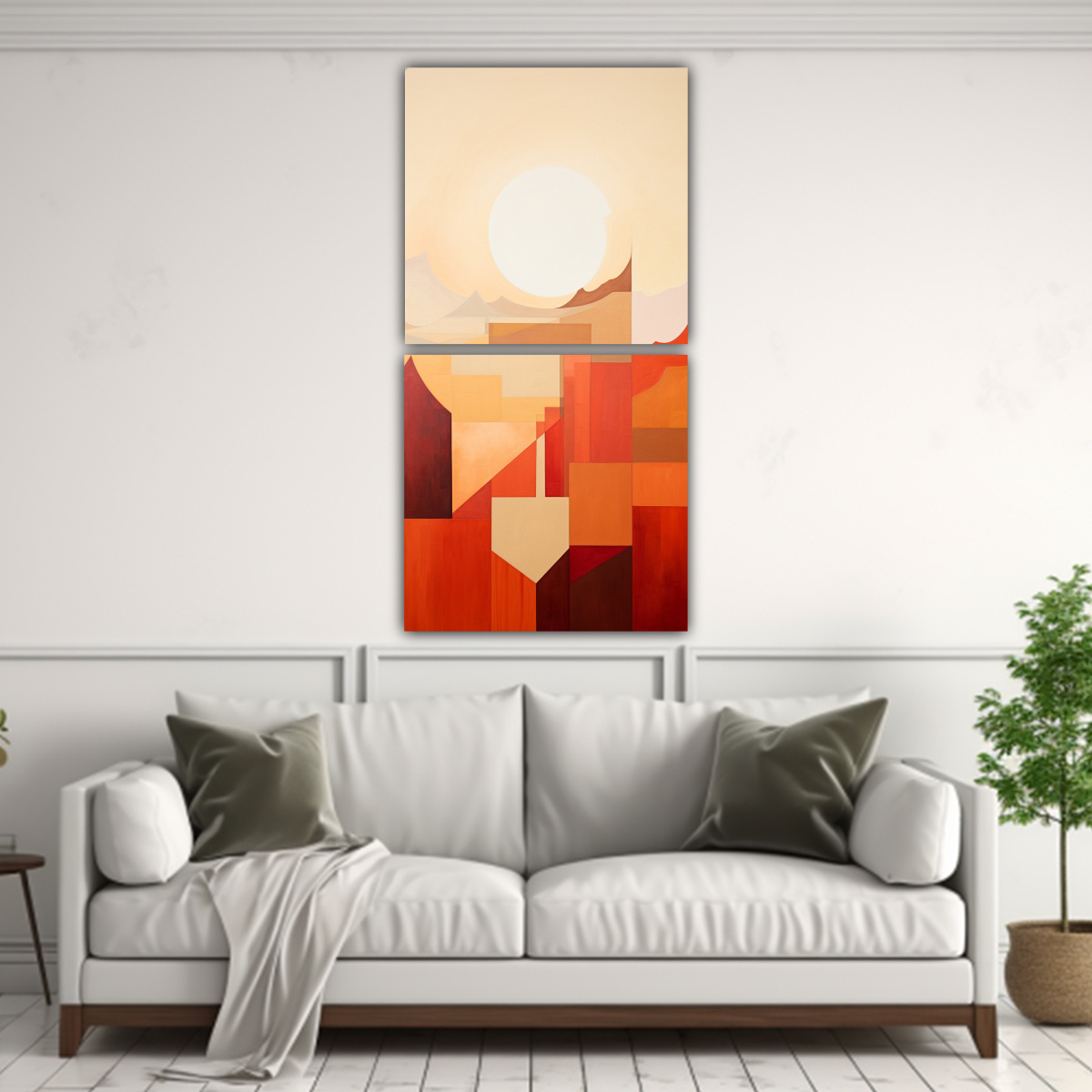 DOS COMPOSICIONES INSPIRADAS EN LA ABSTRACCIÓN 20X40 CM - 2