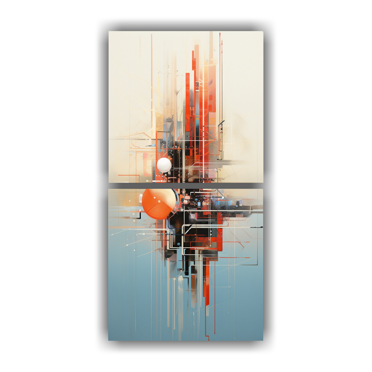 CUADROS VINTAGE CON COLORES VIBRANTES DE UNA 70X140 CM - 1