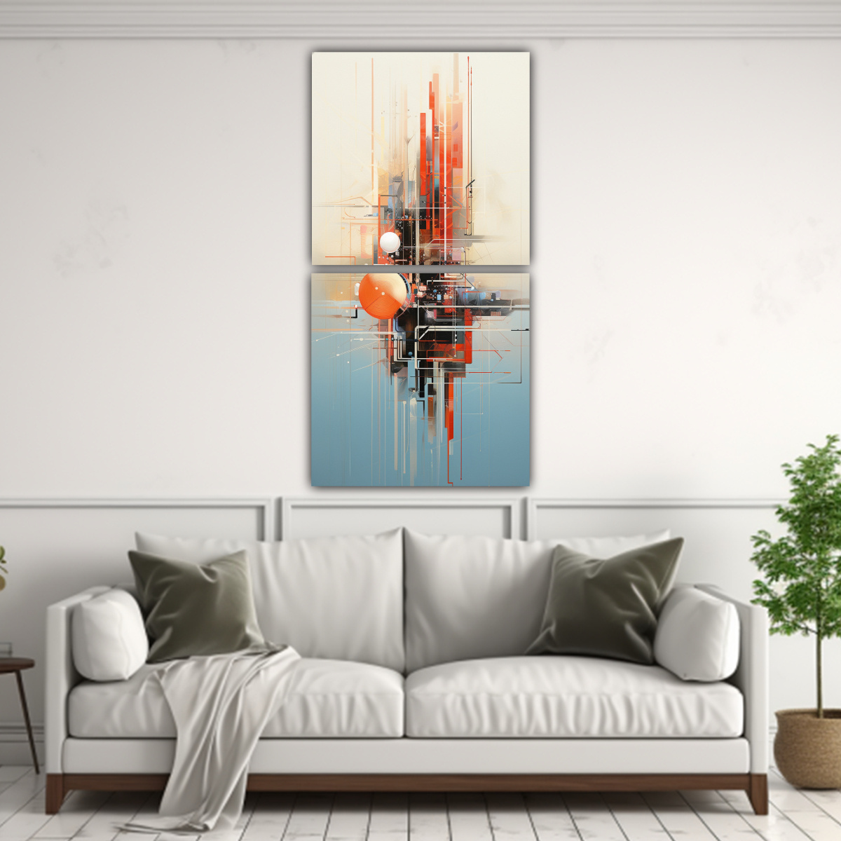 CUADROS VINTAGE CON COLORES VIBRANTES DE UNA 70X140 CM - 2