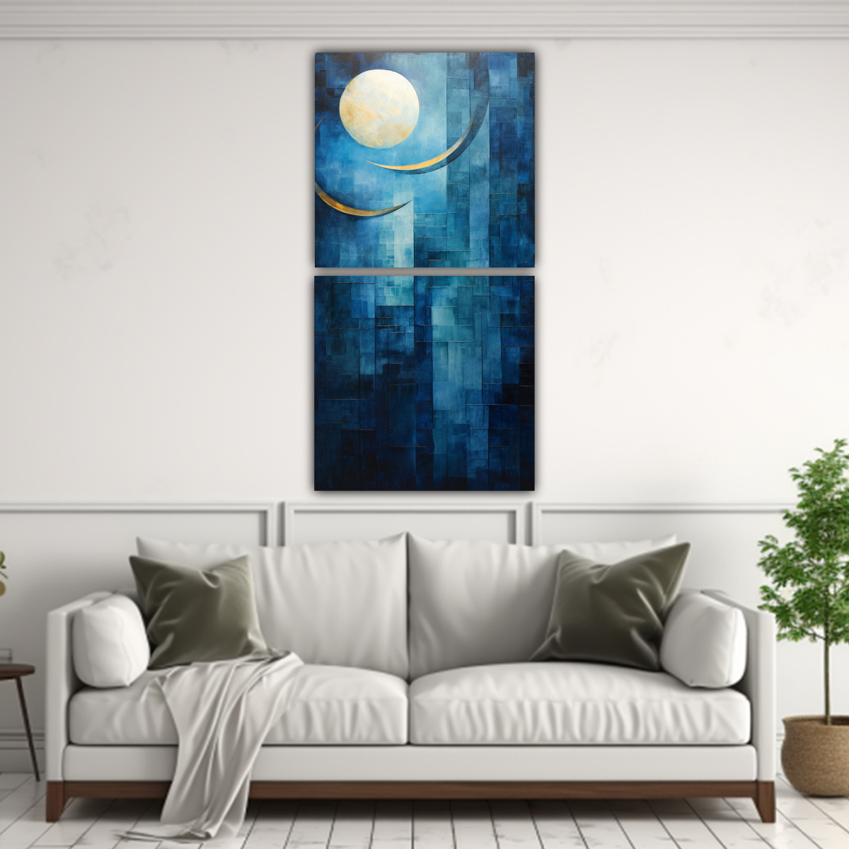 PINTURAS DECORATIVAS DE LIENZO INSPIRADAS EN LA 60X120 CM - 2