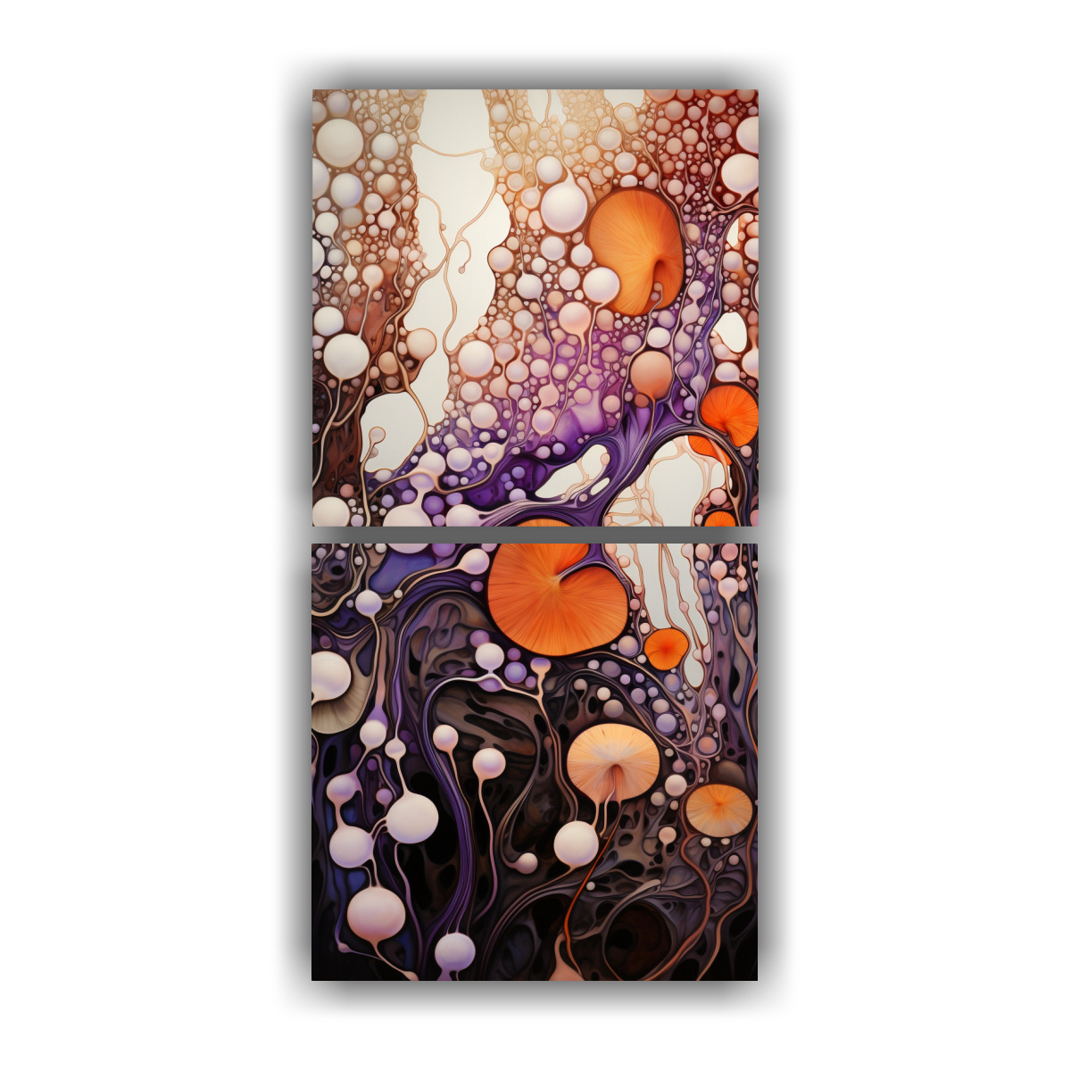 CUADROS ORGÁNICOS INTENSO CON PATRONES 40X80 CM - 1