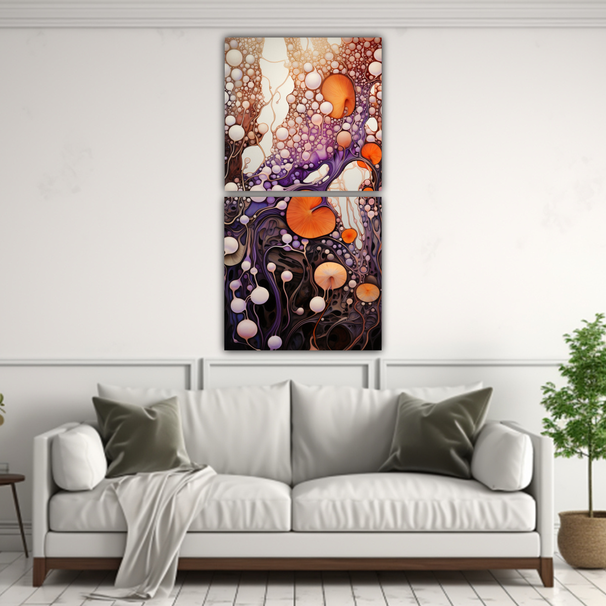 CUADROS ORGÁNICOS INTENSO CON PATRONES 40X80 CM - 2