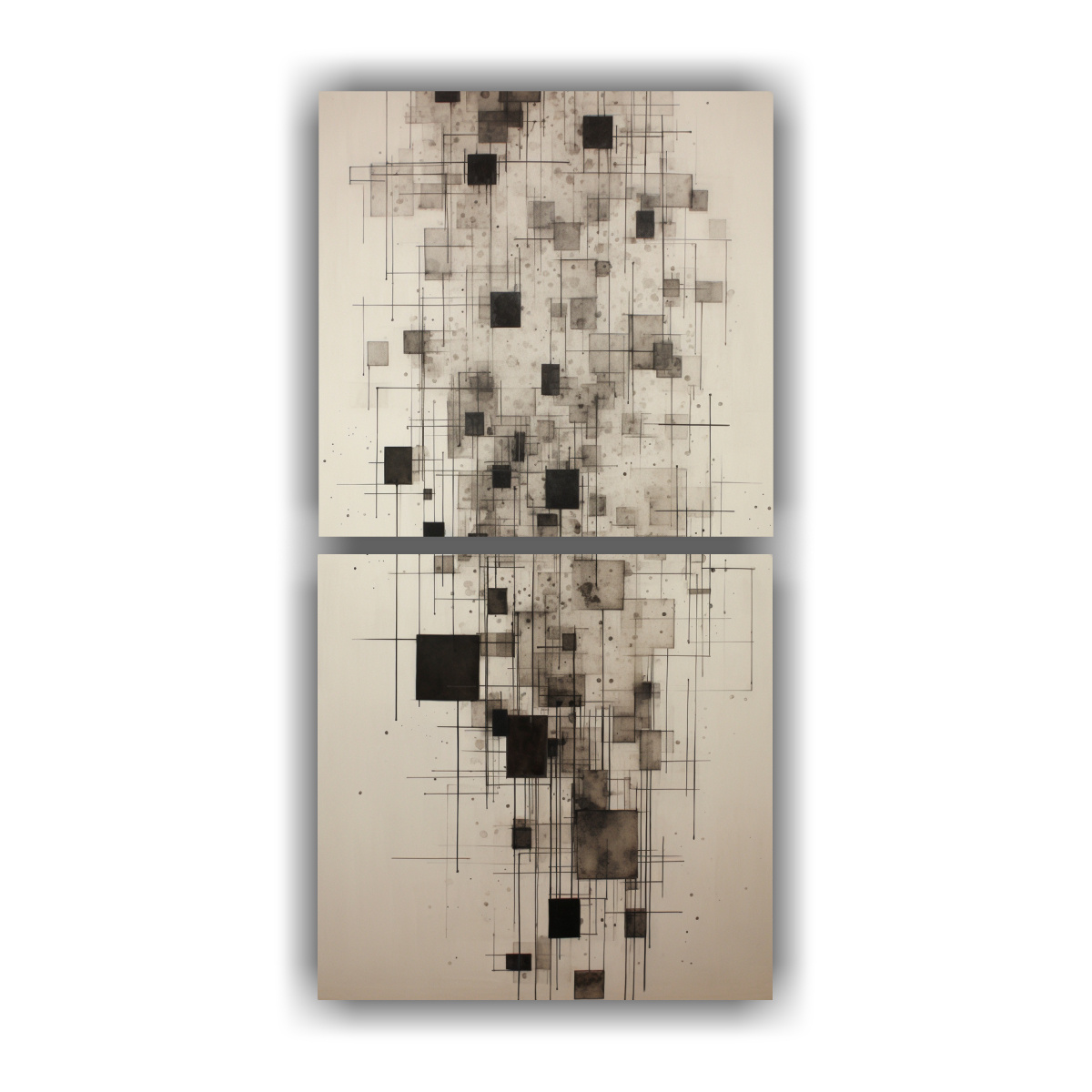 ESCENA URBANA EN TINTA: CIUDAD DE HUESOS 60X120 CM - 1