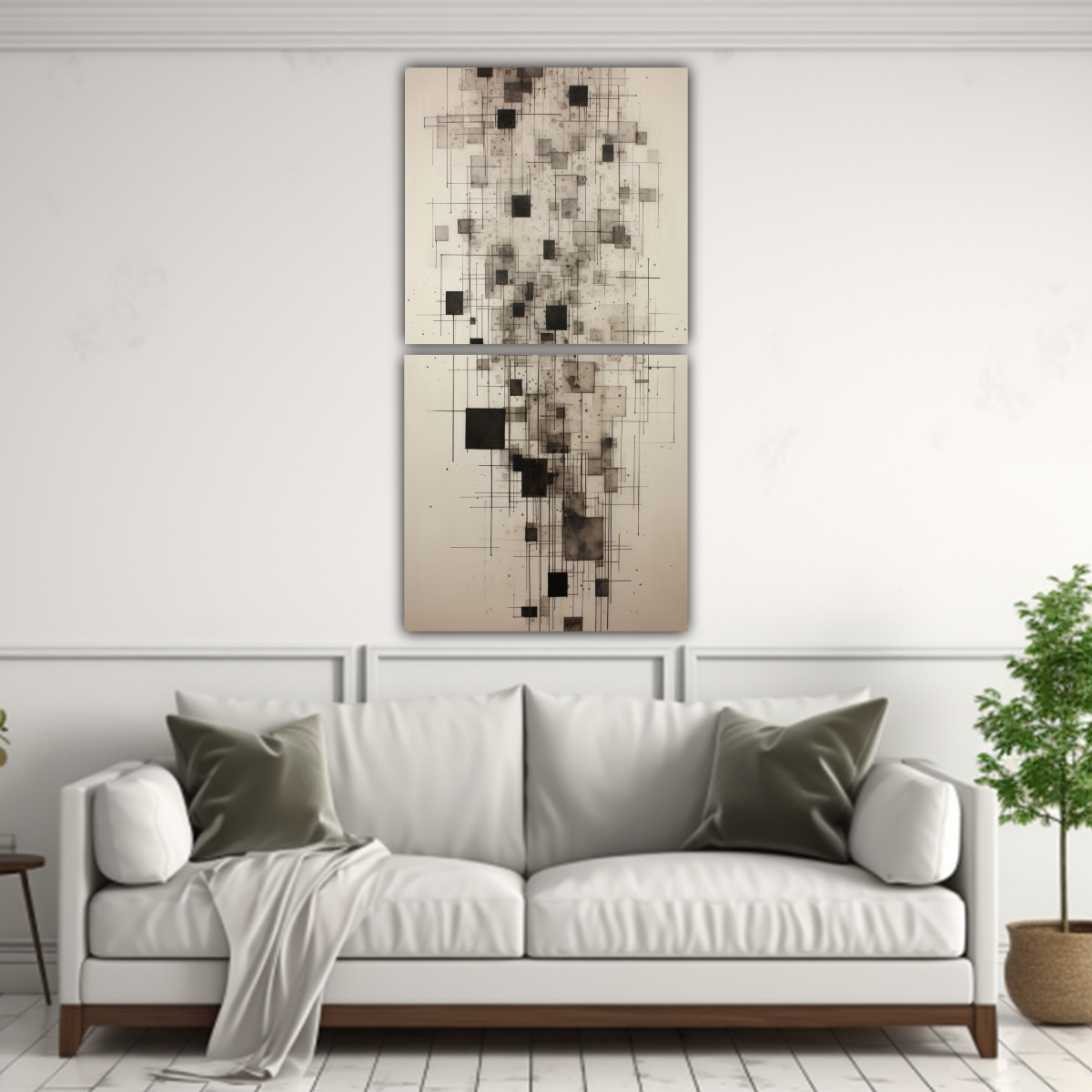 ESCENA URBANA EN TINTA: CIUDAD DE HUESOS 60X120 CM - 2