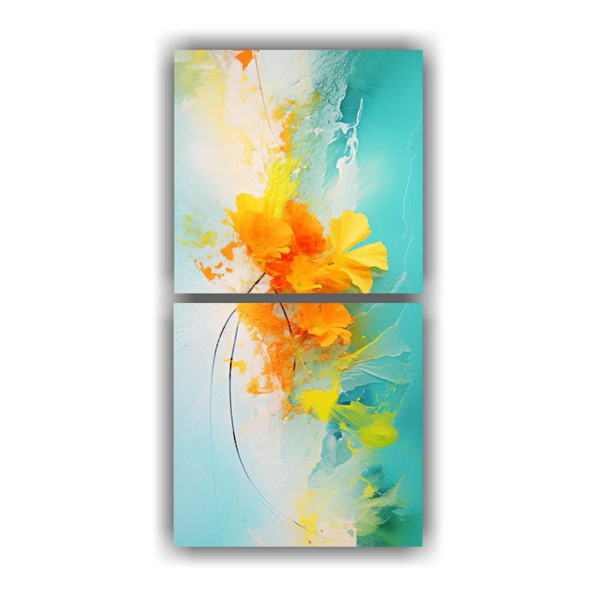 CUADROS ABSTRACTOS DE VERANO EXTRAÑOS CON 40X80 CM - 1