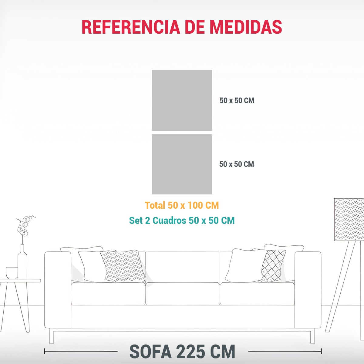 SET 2 PINTURAS INSPIRADORAS EQUILIBRIO FLORES 50X100 CM - 3