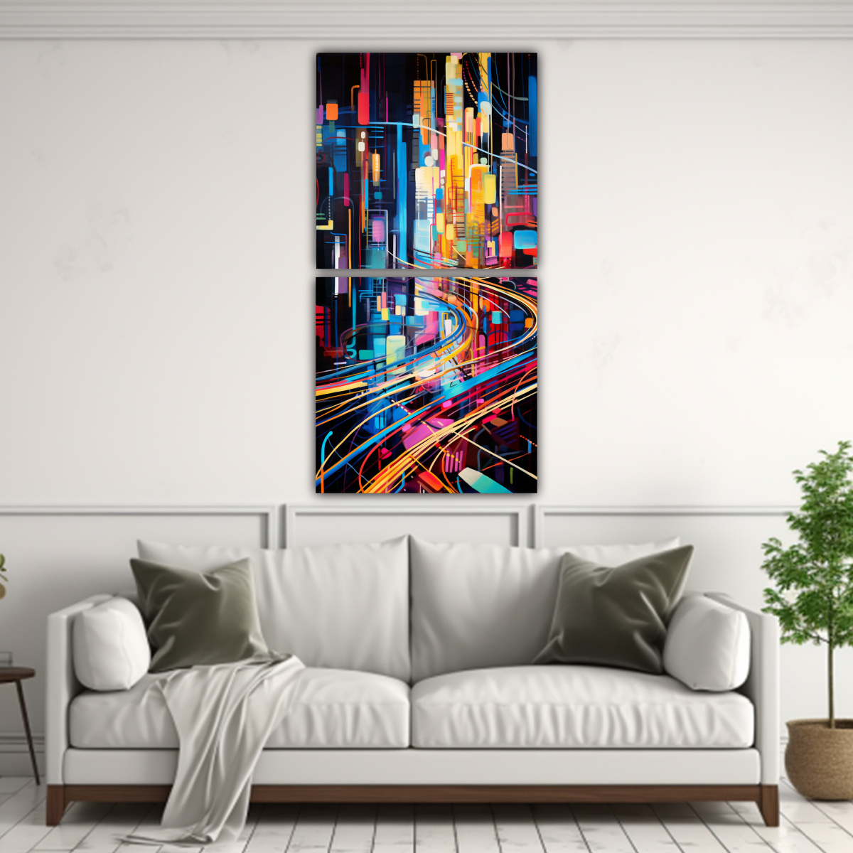 CUADROS CREATIVOS CON PATRONES ABSTRACTOS 70X140 CM - 2