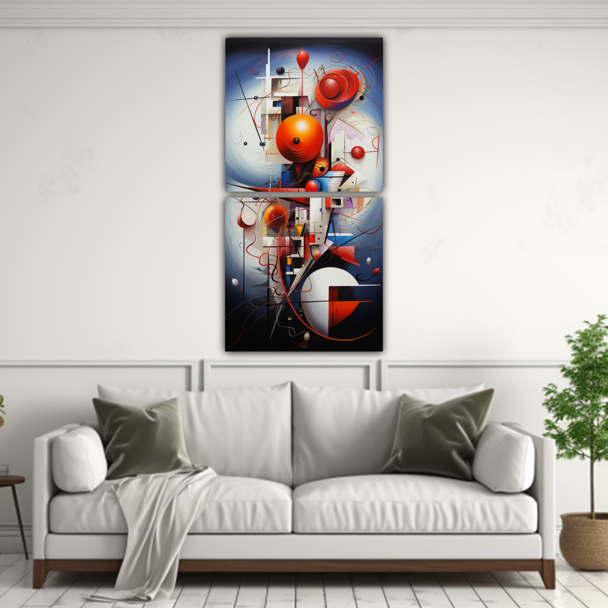 CUADROS ABSTRACTOS BARATOS: INSPIRACIÓN Y PODER 60X120 CM - 2