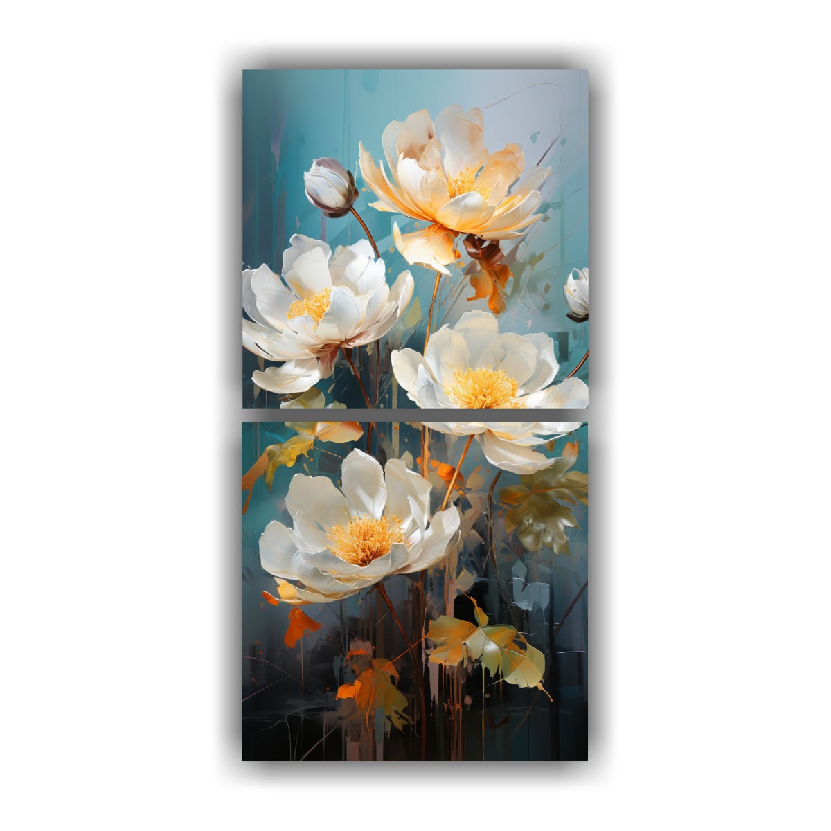 CUADROS DECORATIVOS INTENSIDAD A FLORES DE LOTO 50X100 CM - 1