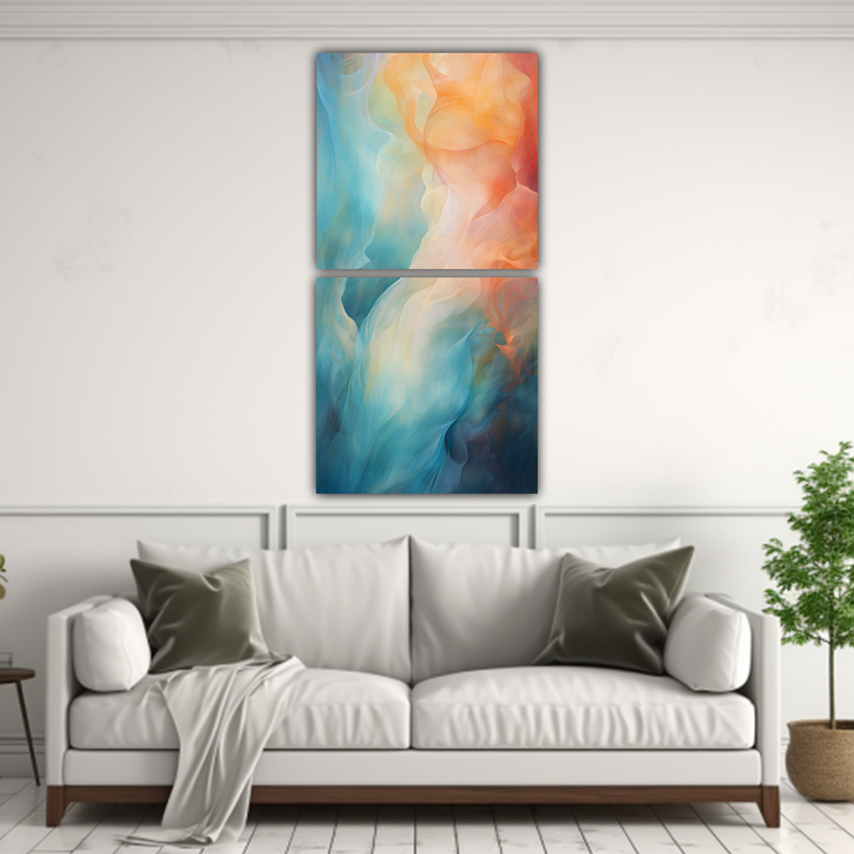 ARTES DE PARED ABSTRACTAS PATRÓN INTENSO DE 80X160 CM - 2
