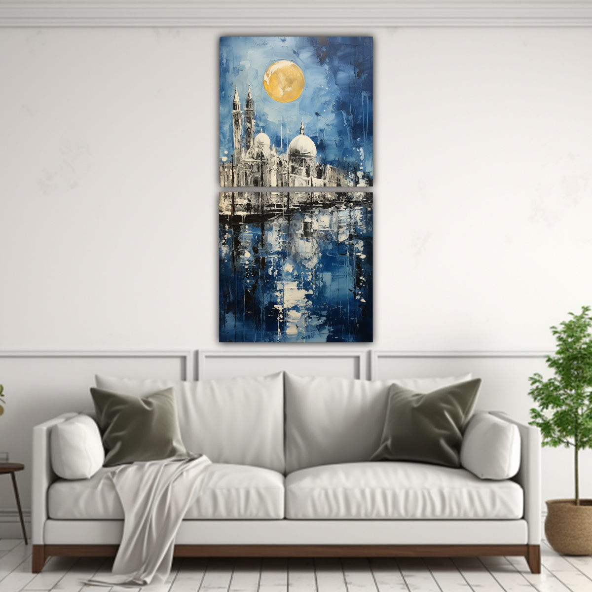 PINTURAS DECORATIVAS ABSTRACTAS EN TONOS 20X40 CM - 2