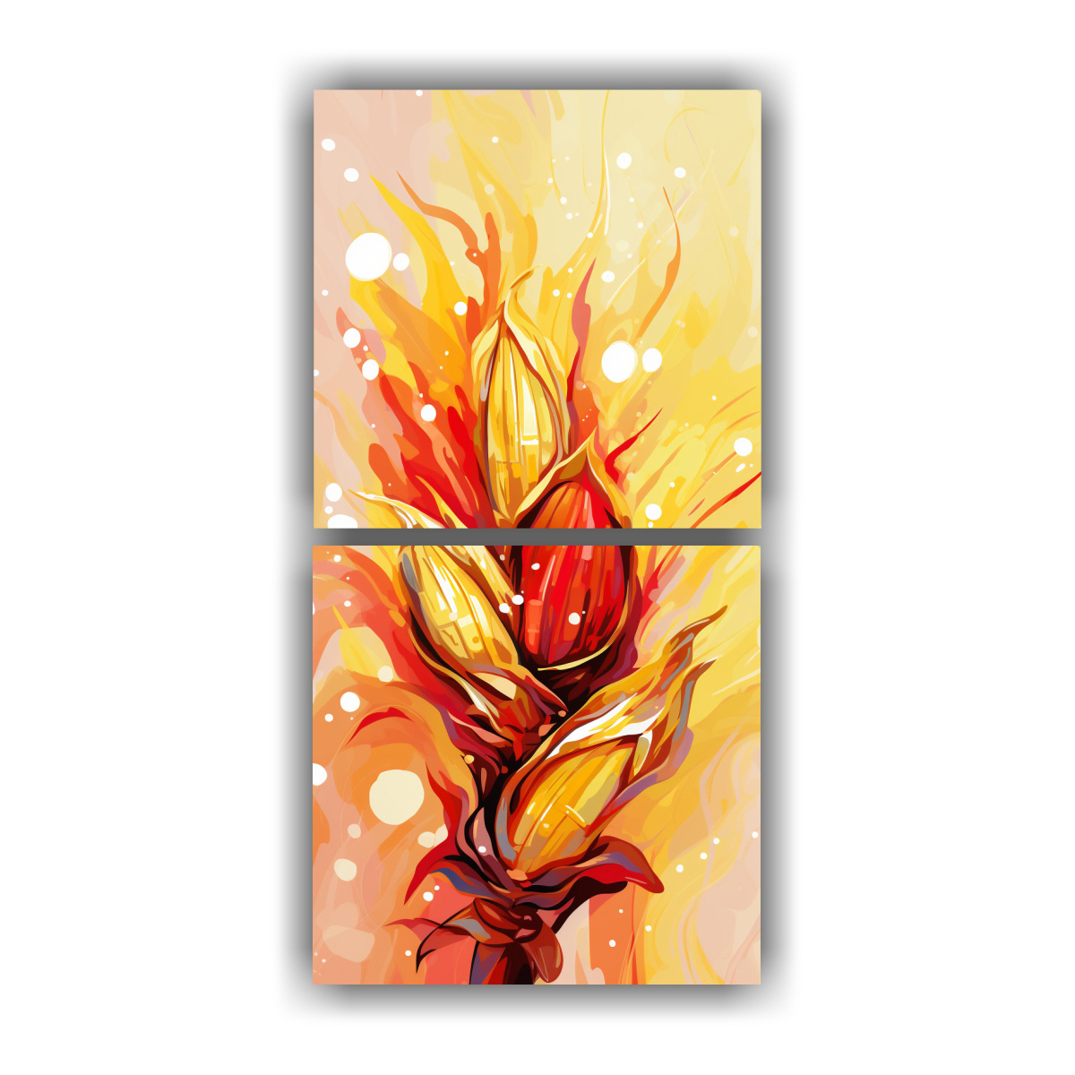 PINTURAS DECORATIVAS DE DOS COMPOSICIONES 50X100 CM - 1