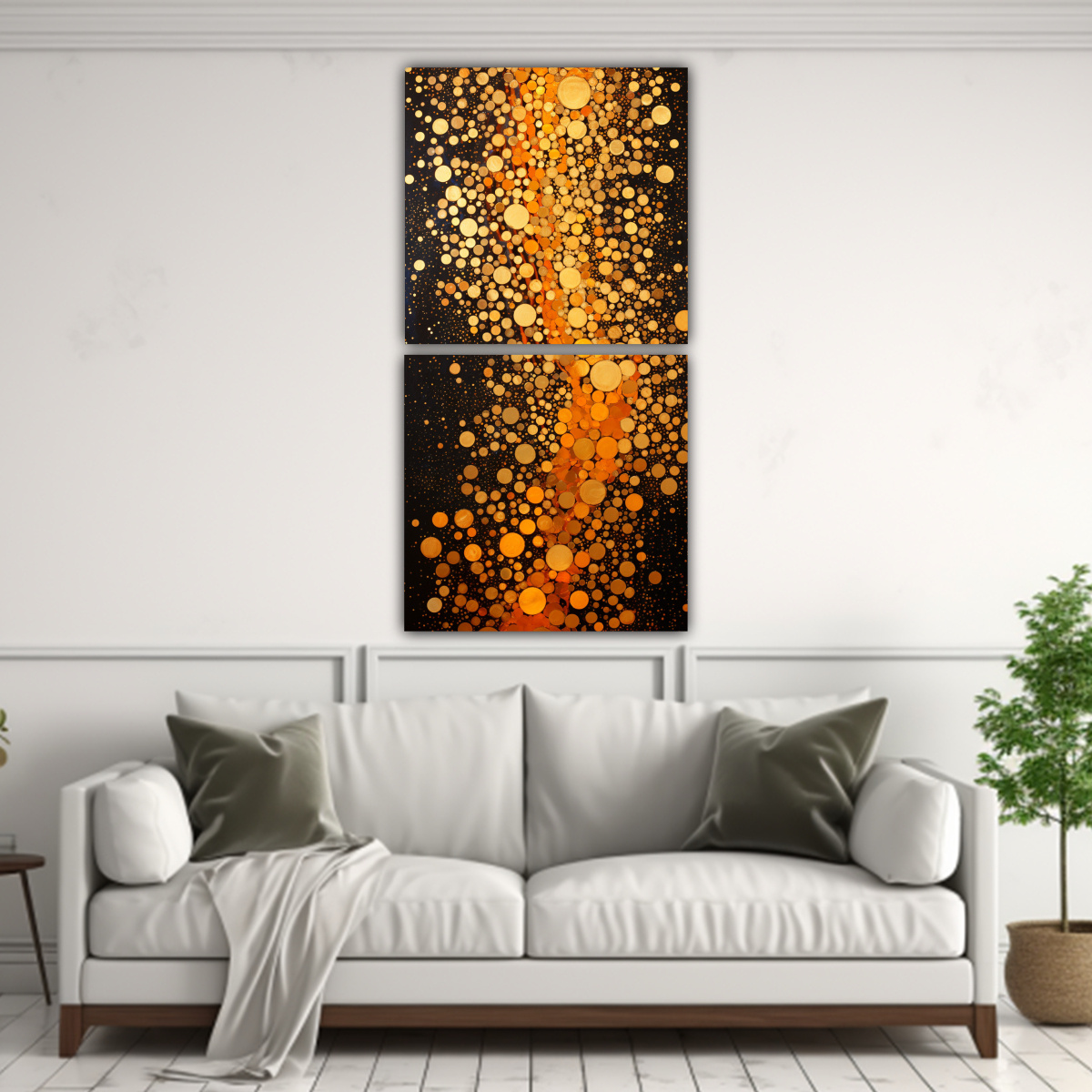 PINTURAS EN BASTIDOR DE DISEÑO ENIGMÁTICO 60X120 CM - 2
