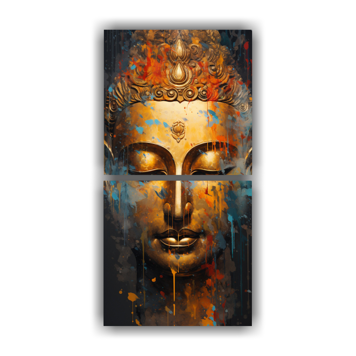 PINTURAS ABSTRACTAS EN FORMA DE BASTIDOR DE 20X40 CM - 1