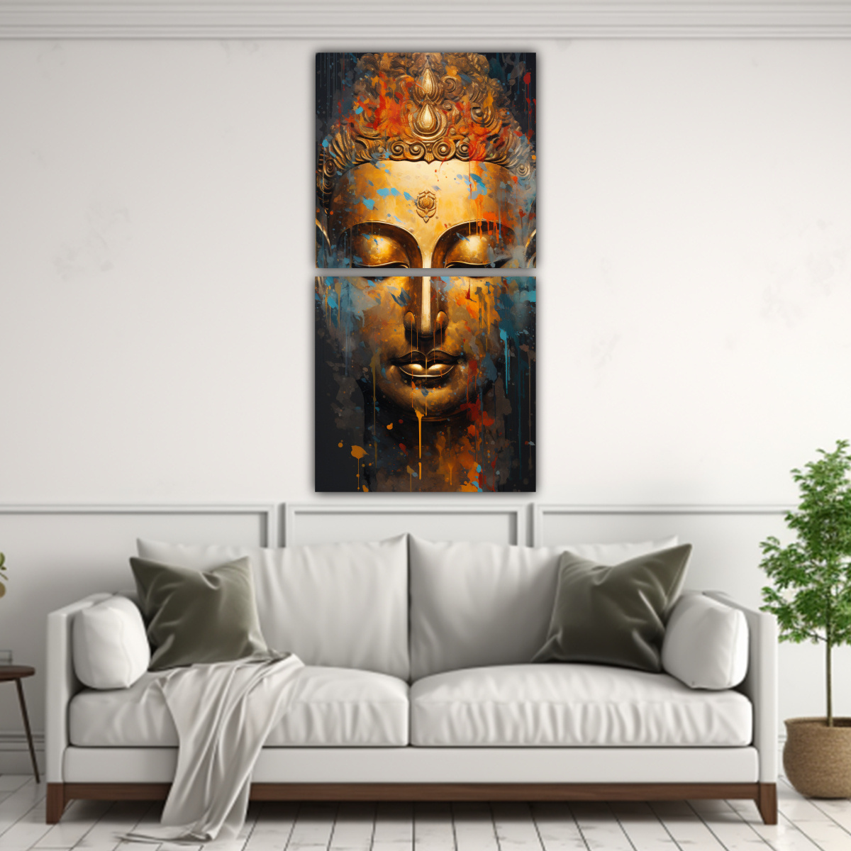 PINTURAS ABSTRACTAS EN FORMA DE BASTIDOR DE 20X40 CM - 2