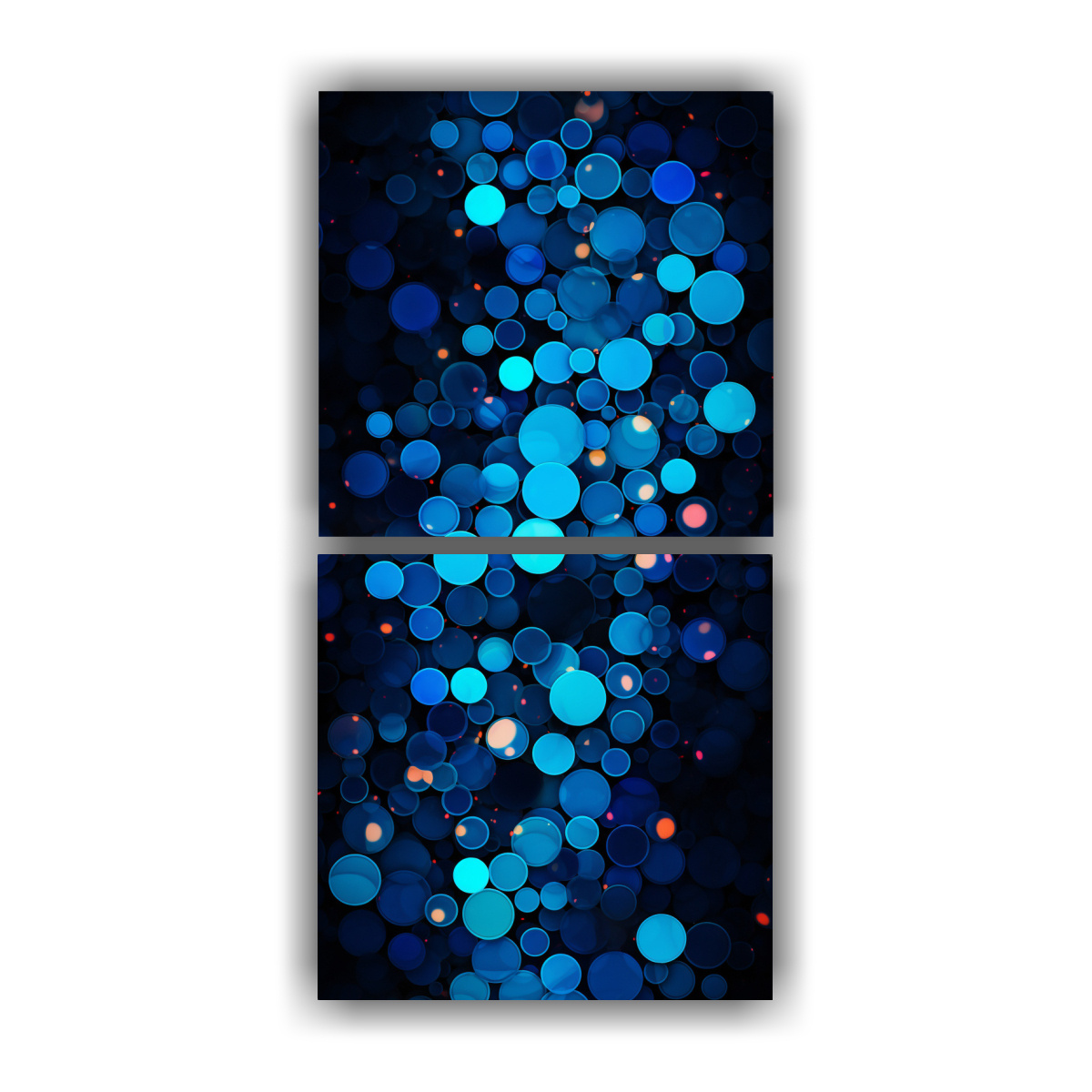 PINTURAS DE PARED EN TONOS AZUL OSCURO Y AZUL 60X120 CM - 1