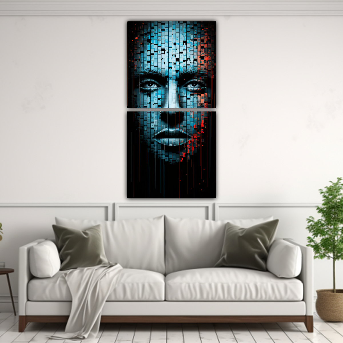 CUADROS TEMÁTICOS DE ALTA RESOLUCIÓN: ROSTRO 40X80 CM - 2