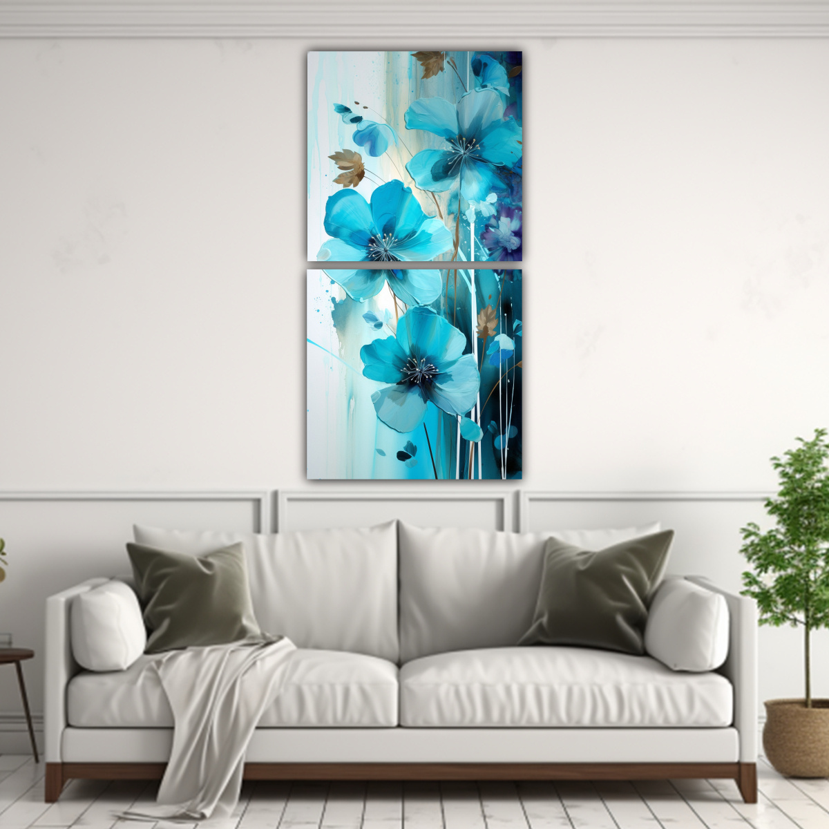 CUADROS DECORATIVOS ESTILO MEDIO BROCHA, ALTA 60X120 CM - 2