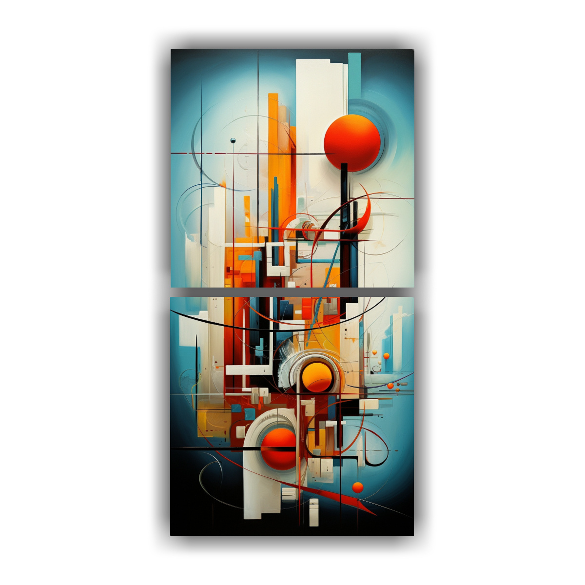 CUADROS ABSTRACTOS GRANDES PARA DECORACIÓN DE 50X100 CM - 1