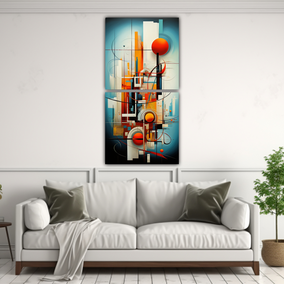 CUADROS ABSTRACTOS GRANDES PARA DECORACIÓN DE 50X100 CM - 2