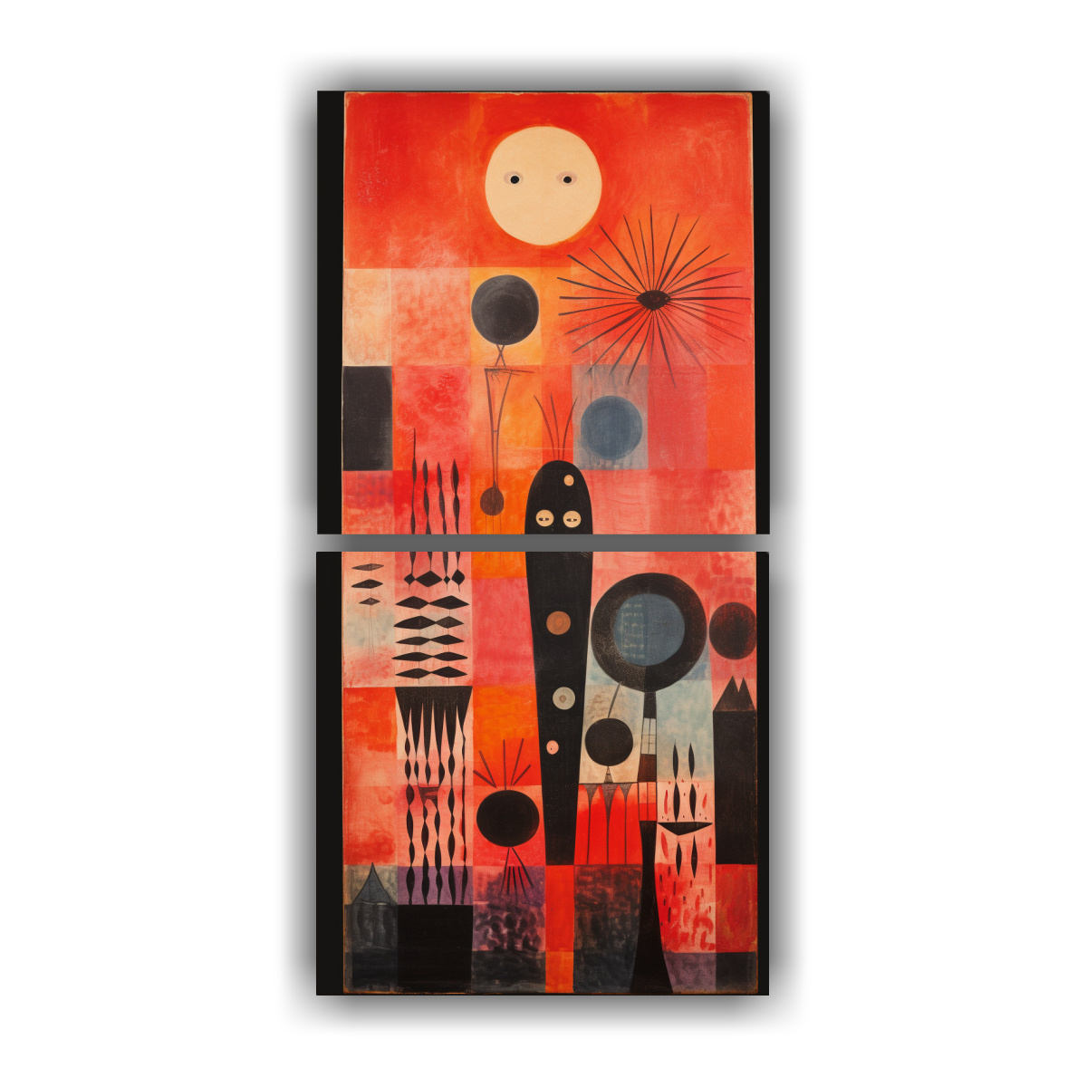 CUADROS MINIMALISTAS CÁLIDOS DE LIENZO POR 30X60 CM - 1