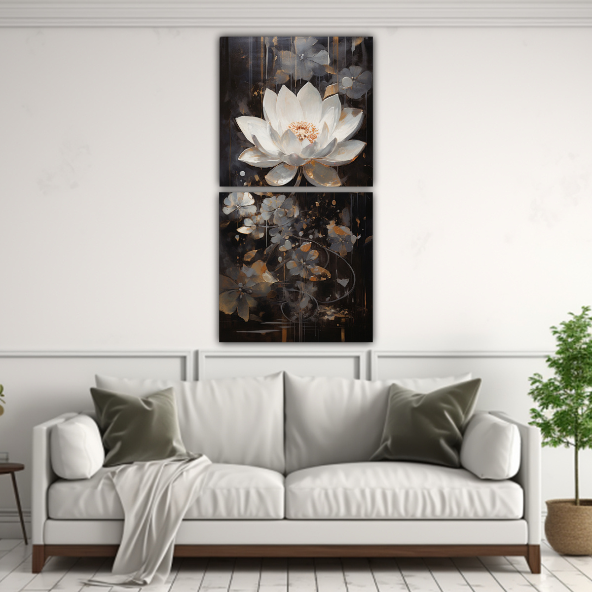PINTURA EN TELA SUBLIMADA ENIGMATICO ESTILO LOTO 60X120 CM - 2