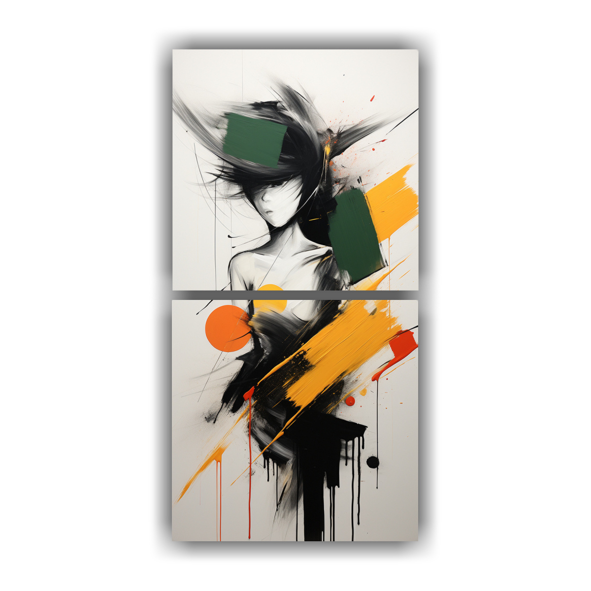 PINTURA ABSTRACTA EXPRESIONISTA NEOMINIMALISTA 60X120 CM - 1