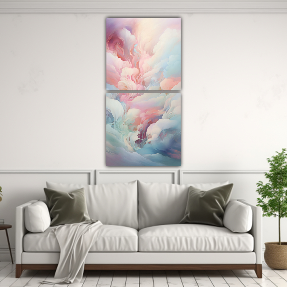 PINTURA DECORATIVA SURREALISTA EN TELA CON 50X100 CM - 2