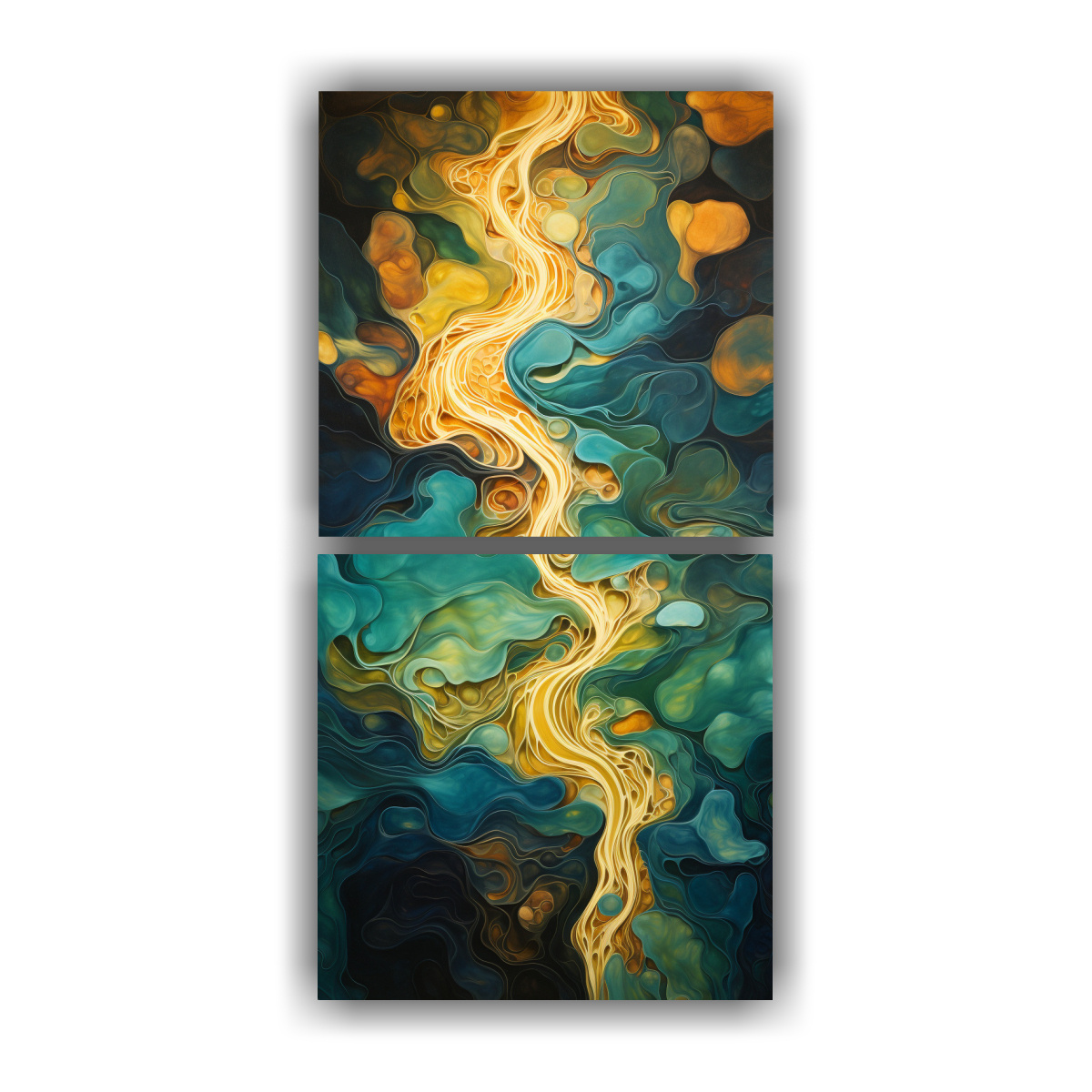 DOS ARTÉS CÁLIDOS ADORNO RINDIÉNDOSE A LAS 50X100 CM - 1