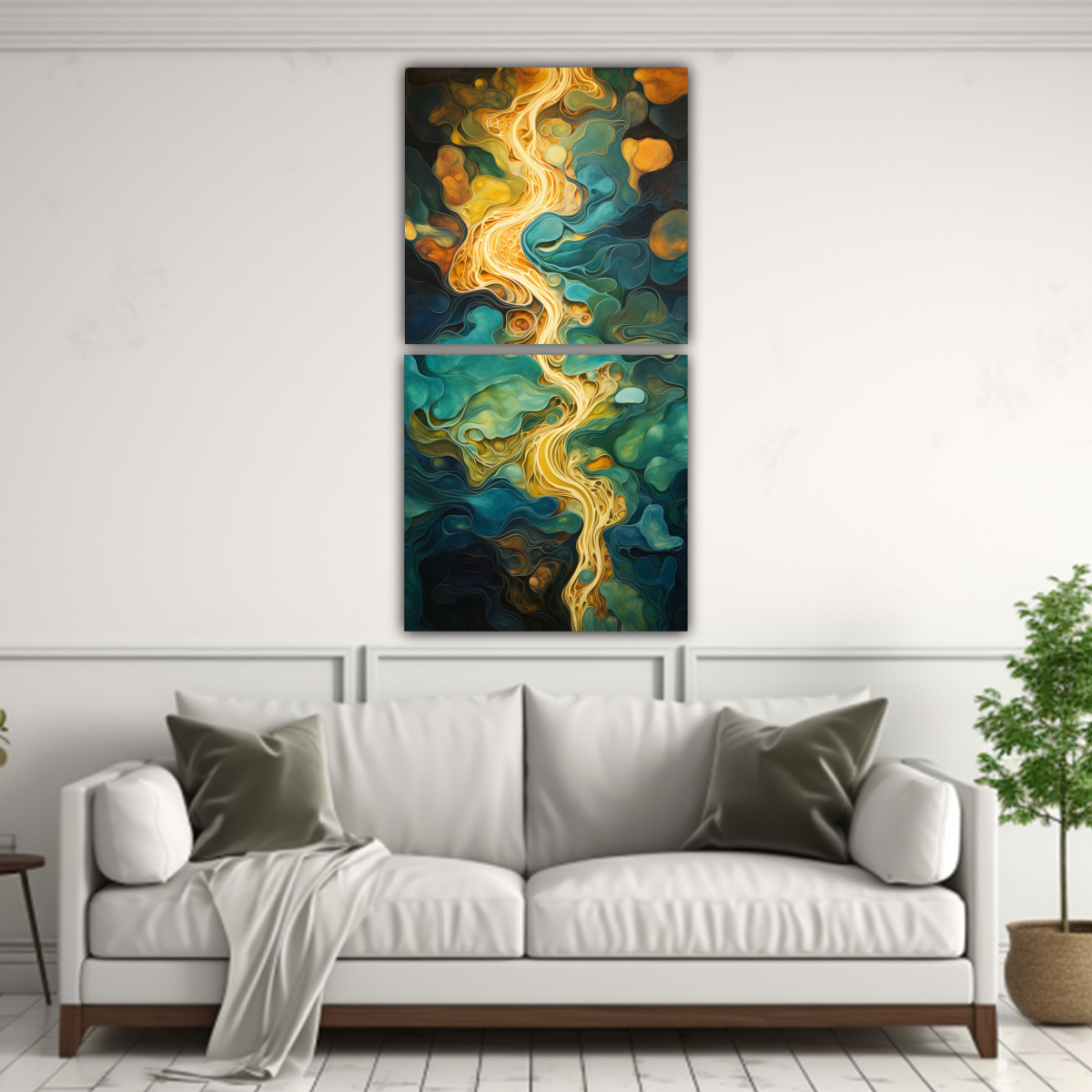 DOS ARTÉS CÁLIDOS ADORNO RINDIÉNDOSE A LAS 50X100 CM - 2