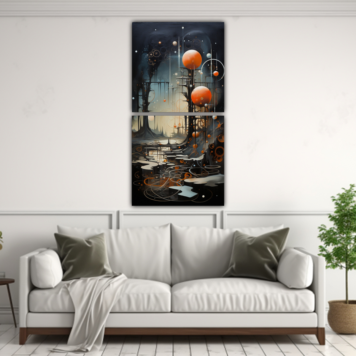 PAISAJES OLVIDADOS: PINTURAS ABSTRACTAS TEMA 70X140 CM - 2