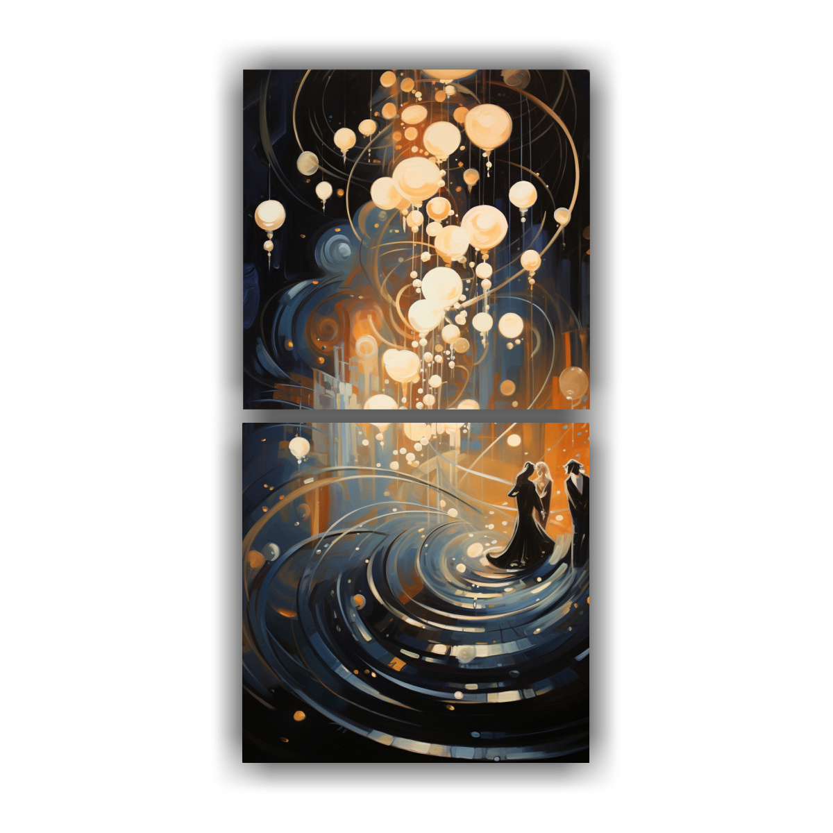 ARTES DE PARED EXPRESIÓN REGALO SWIRLS ABSTRACTOS 80X160 CM - 1