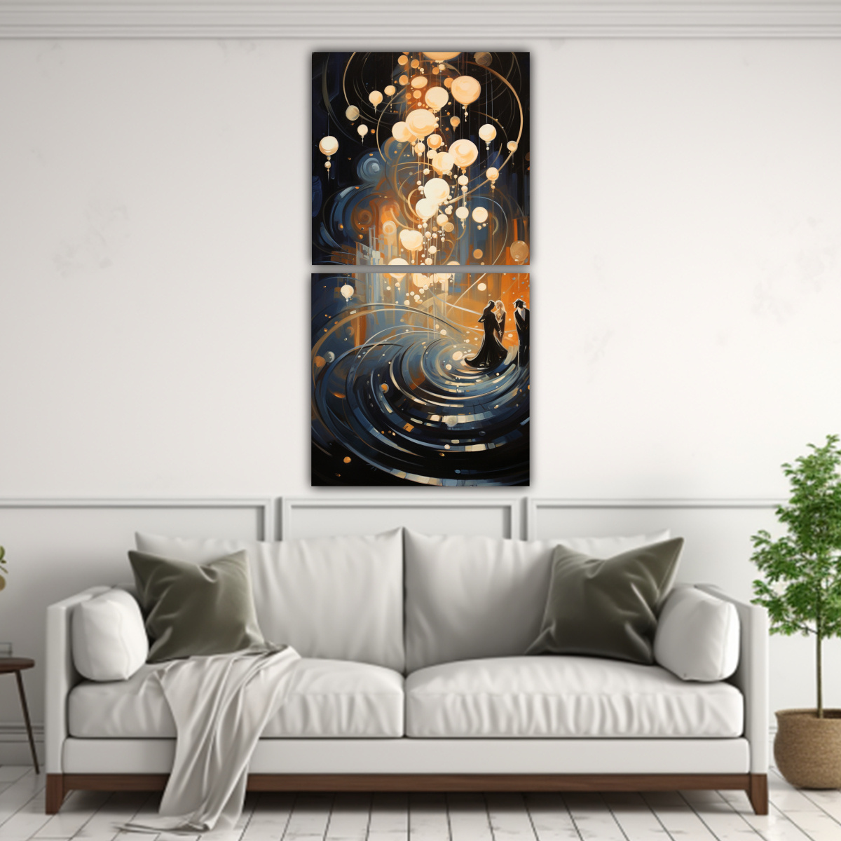ARTES DE PARED EXPRESIÓN REGALO SWIRLS ABSTRACTOS 80X160 CM - 2