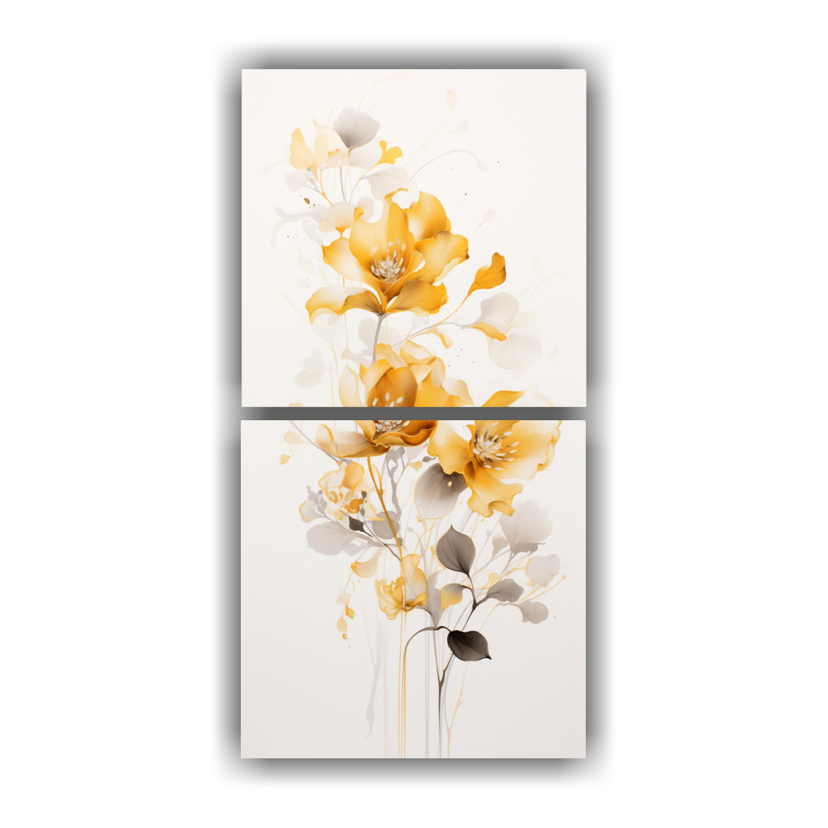 PINTURA FLORAL ACUARELA EN TELA SUBLIMADA CON 40X80 CM - 1