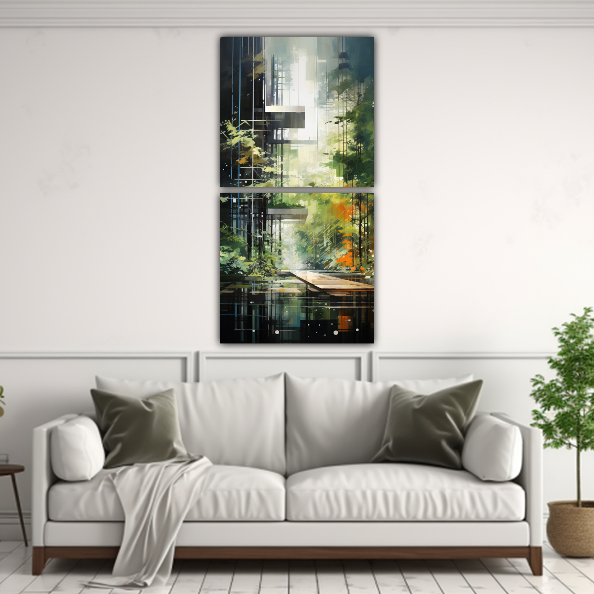 CUADROS DECORATIVOS DE DOS ARTES: EXPRESIVIDAD EN 50X100 CM - 2