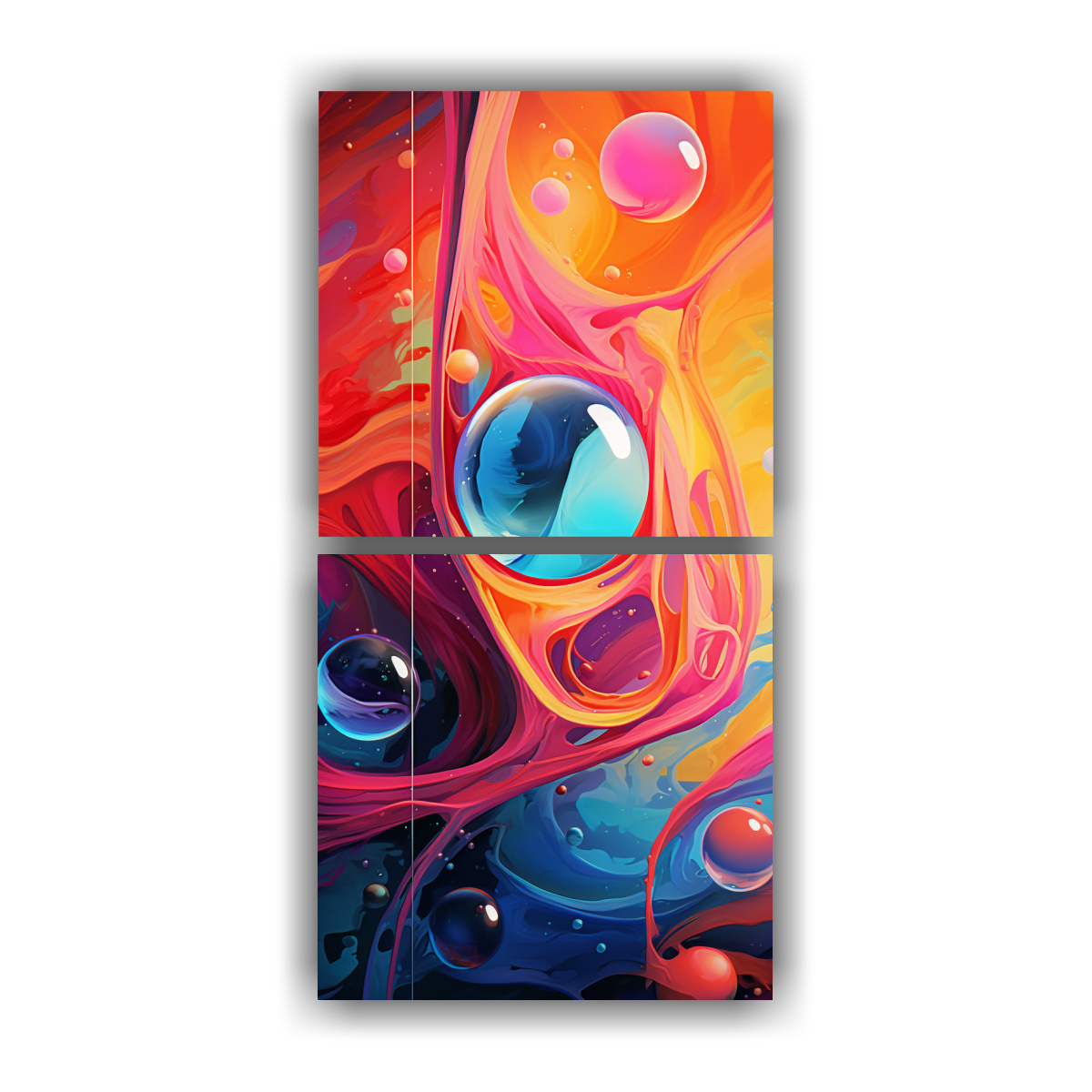 DOS COMPOSICIONES DECORATIVAS CAPTURAN LA 20X40 CM - 1