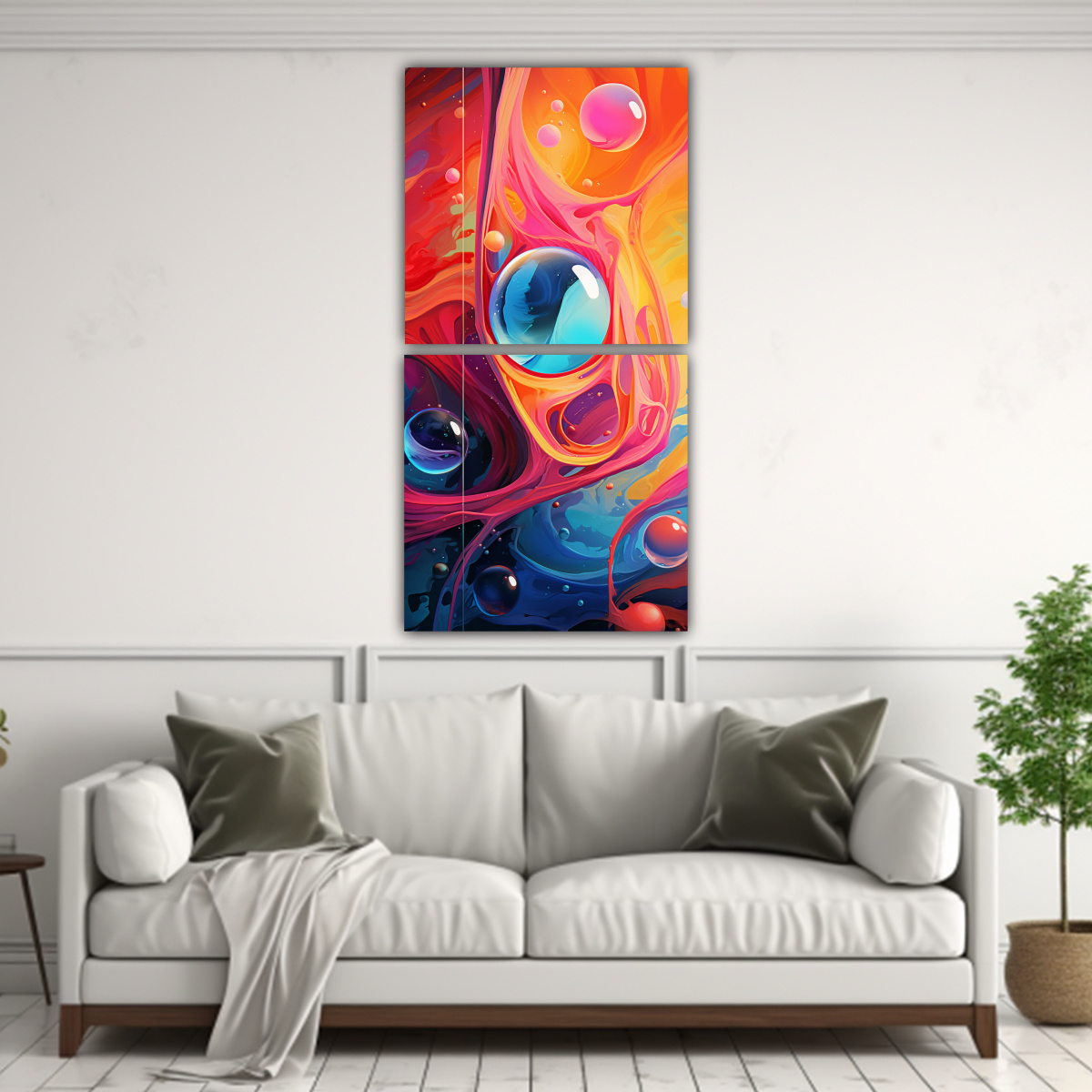 DOS COMPOSICIONES DECORATIVAS CAPTURAN LA 20X40 CM - 2