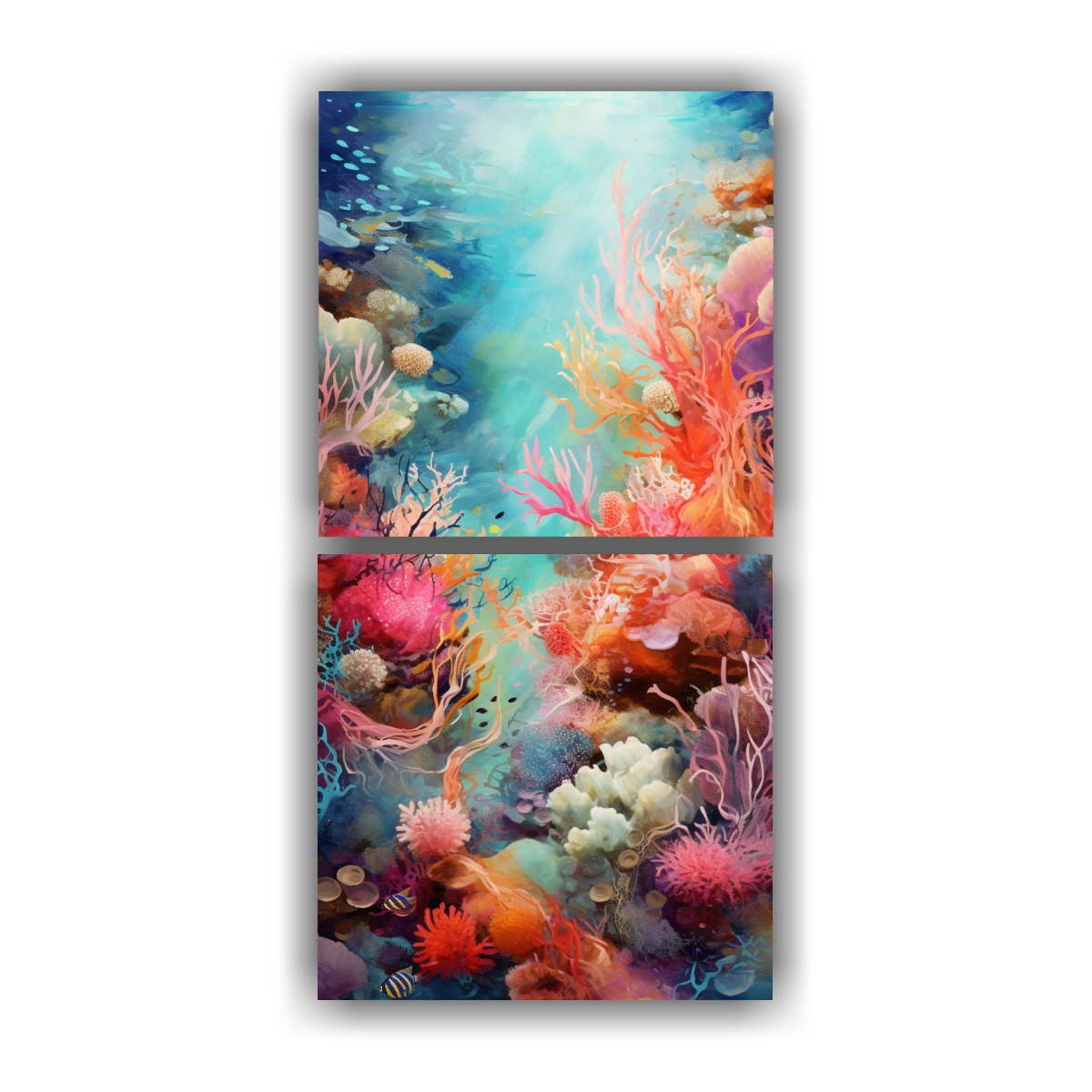 ARTE DE PARED ABSTRACTO CON COLORES VIBRANTES, 70X140 CM - 1