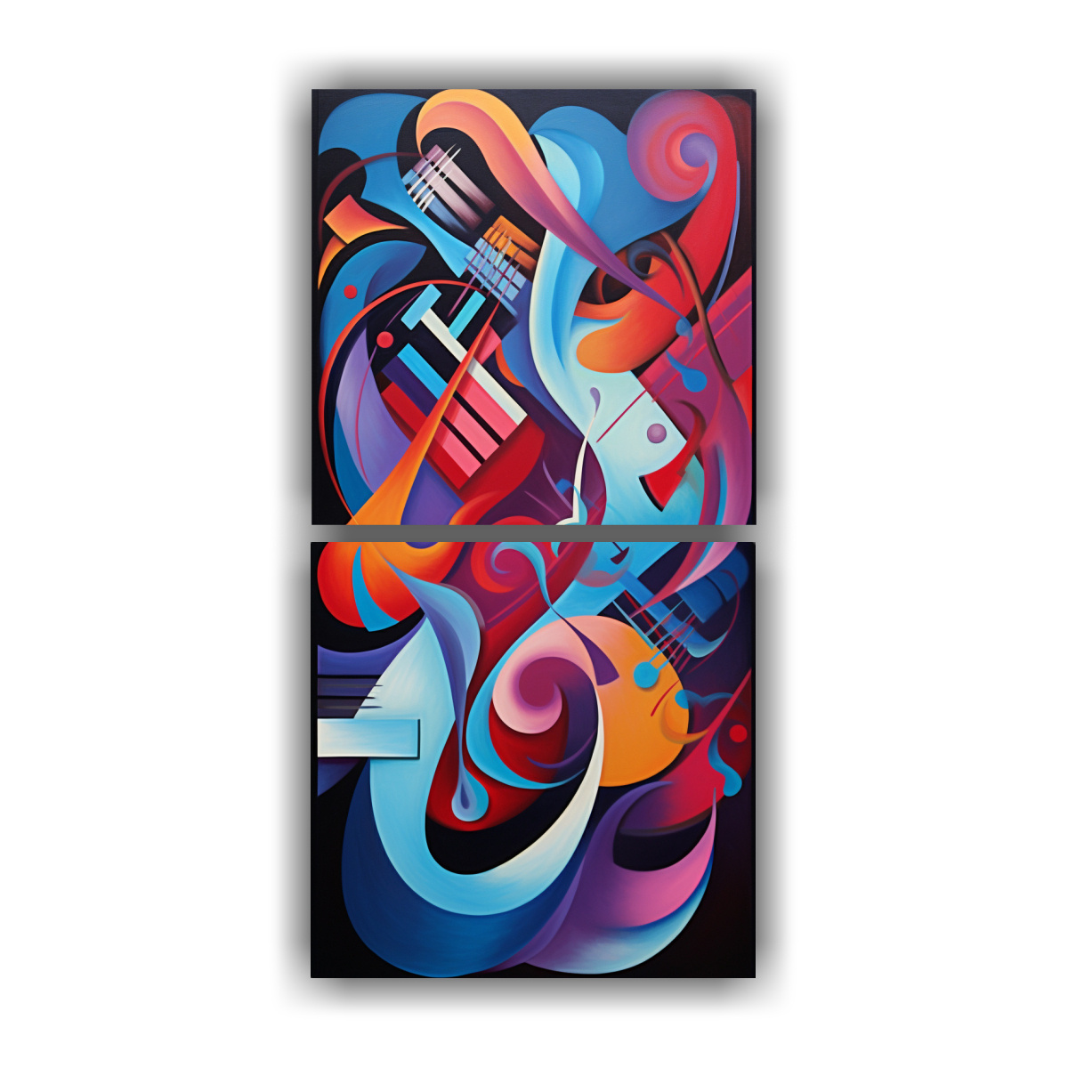 CUADRO DE PARED ABSTRACTO: FUSIÓN HERMOSA DE 60X120 CM - 1