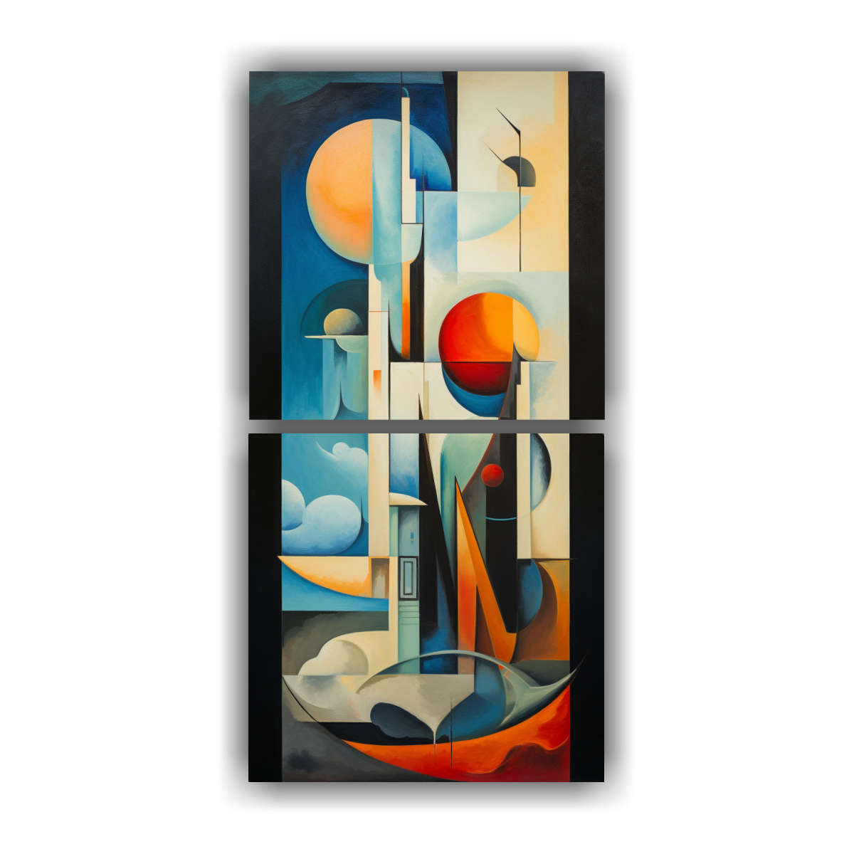 PINTURAS DECORATIVAS ABSTRACTAS HISTÓRICO ARTE 60X120 CM - 1