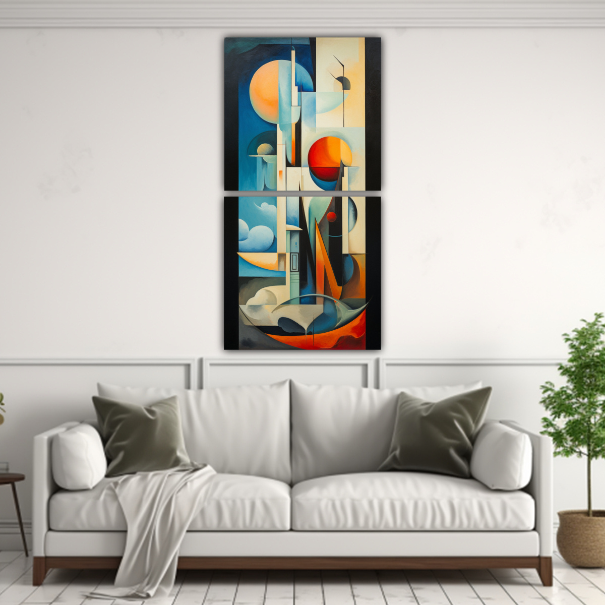 PINTURAS DECORATIVAS ABSTRACTAS HISTÓRICO ARTE 60X120 CM - 2