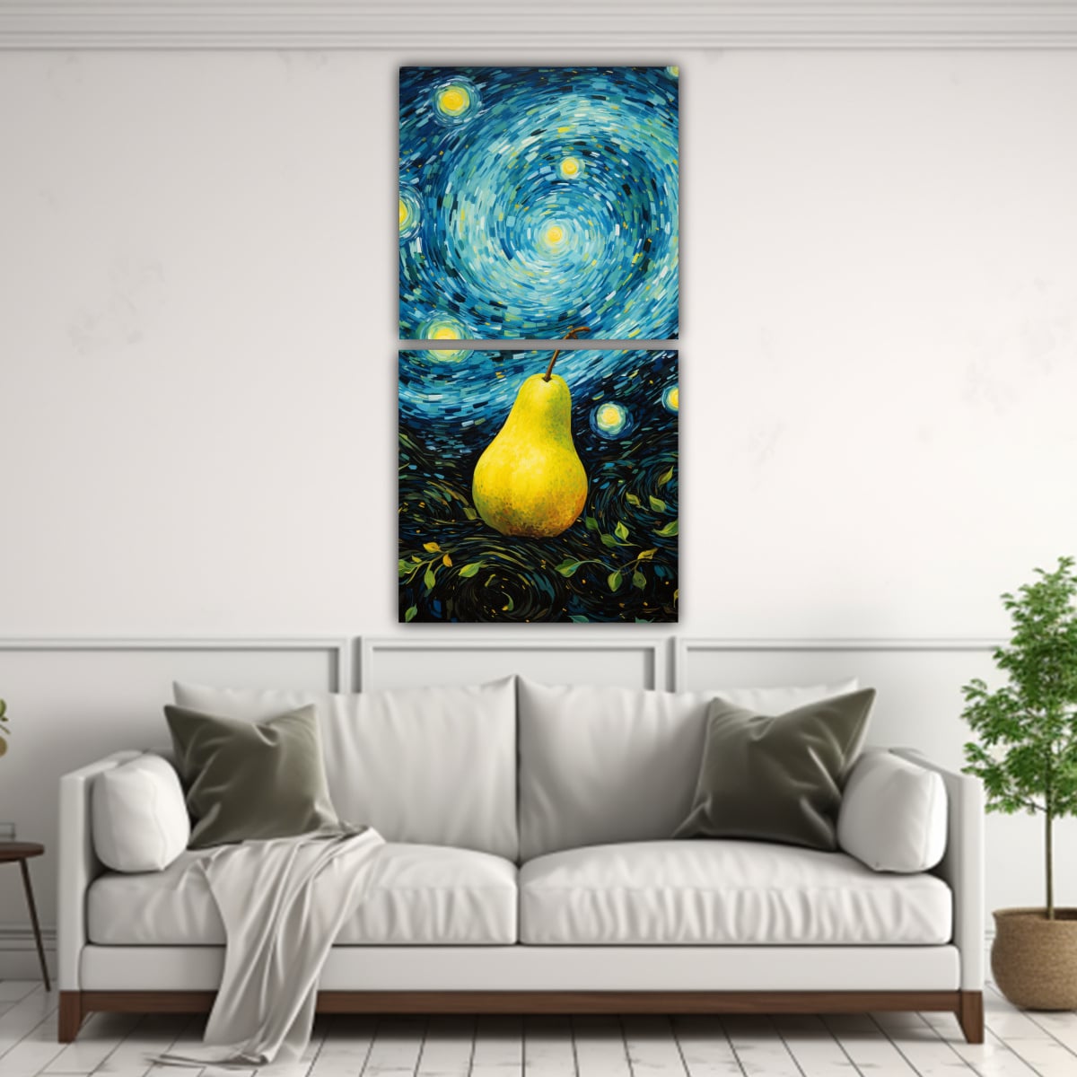 PINTURA DE DECORACIÓN INSPIRADA EN LA FRUTA DE 20X40 CM - 2
