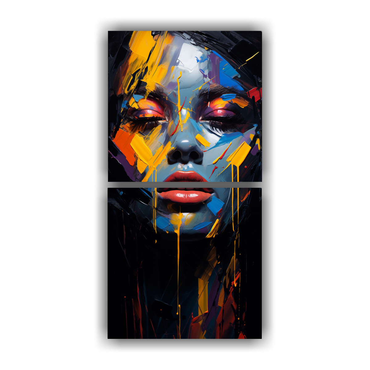 PINTURA DECORATIVA ÚNICA INSPIRADA EN EL 70X140 CM - 1
