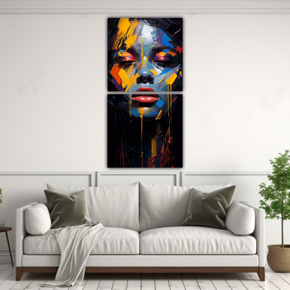 PINTURA DECORATIVA ÚNICA INSPIRADA EN EL 70X140 CM - 2