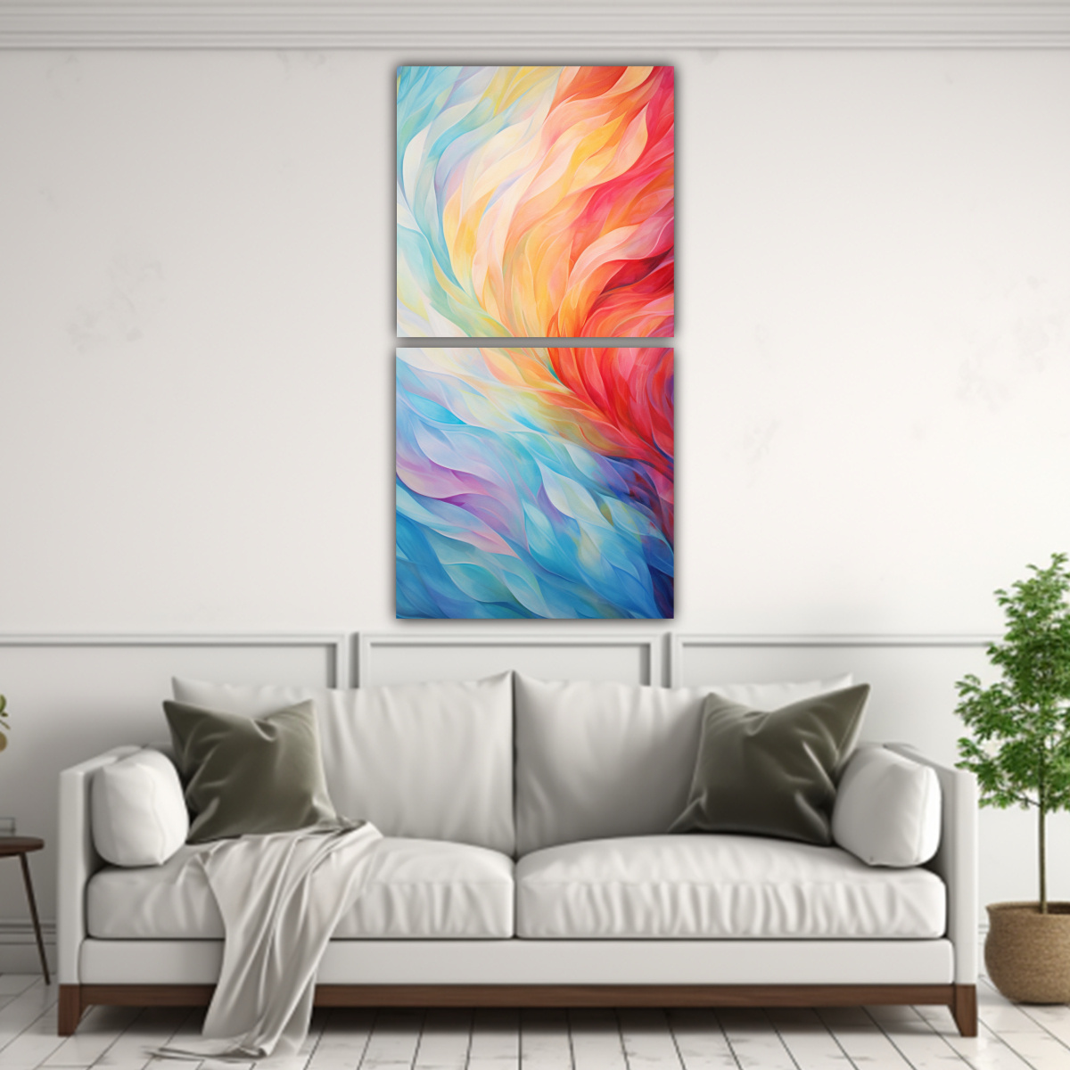 PINTURAS ABSTRACTAS DE PATRONES VIBRANTES Y 70X140 CM - 2