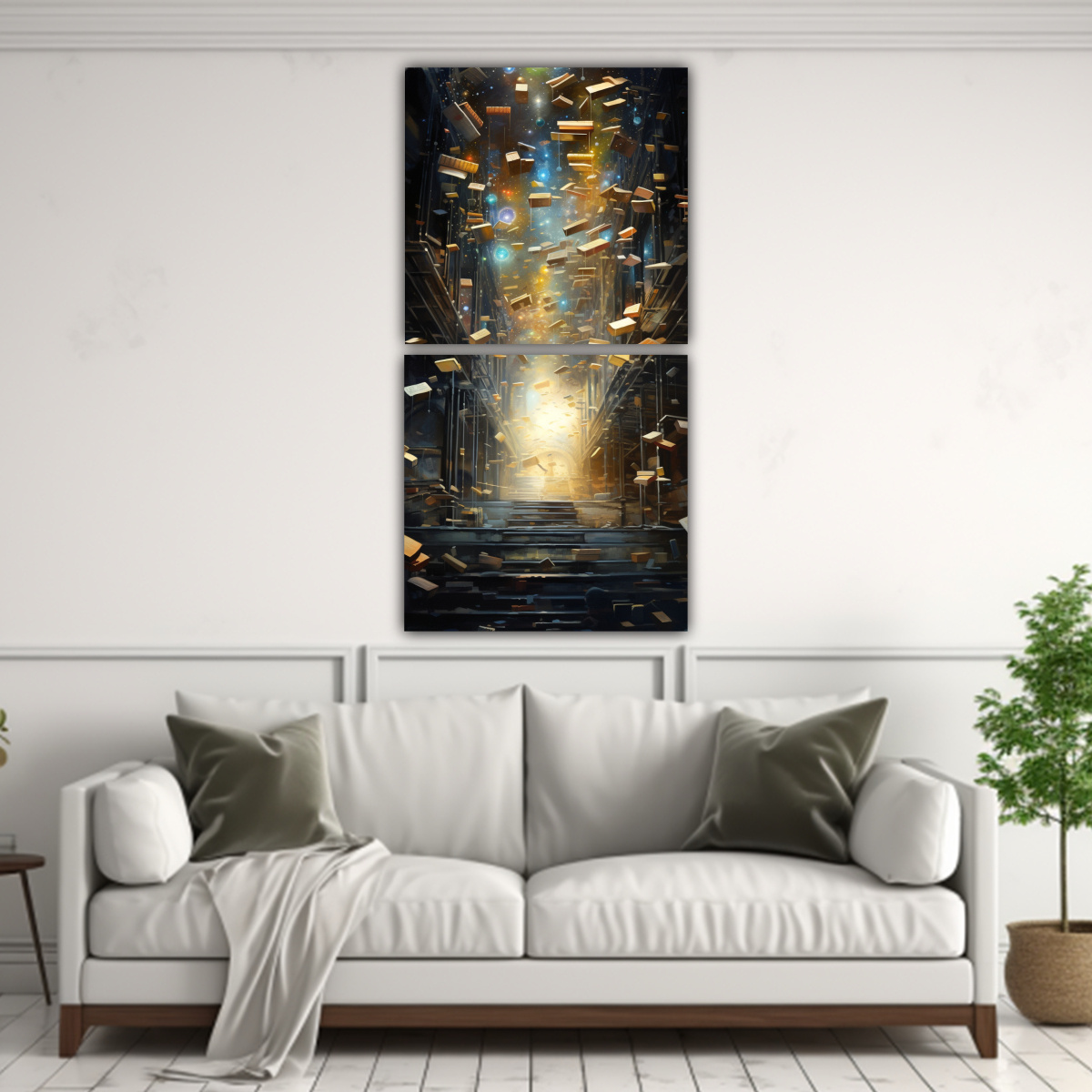 PINTURAS DECORATIVAS DE LIENZOS MODERNOS DE ALTA 40X80 CM - 2